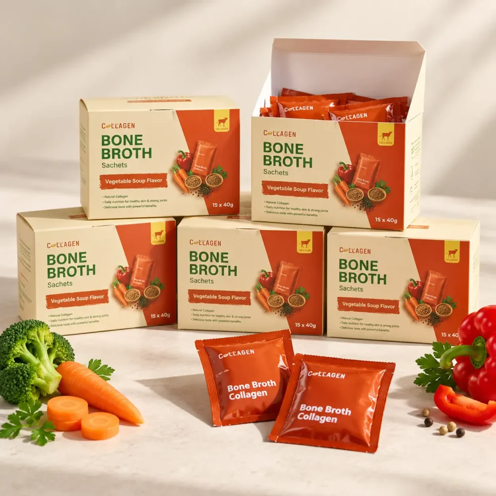 Collagen UAE vegetable soup flavour collagen, five-box bundle containing 75 sachets